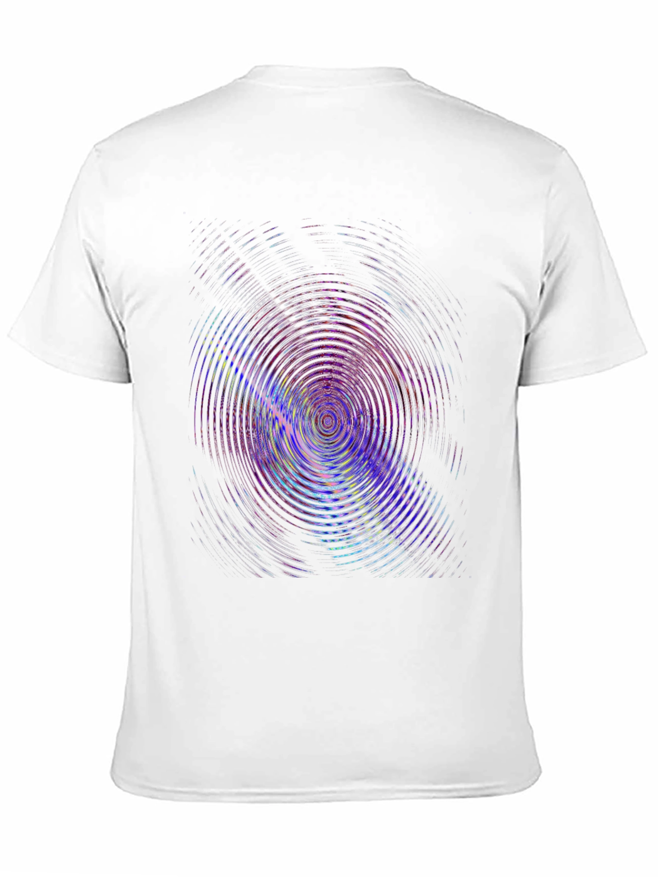 Vibrant Ripple Effect Black T-Shirt