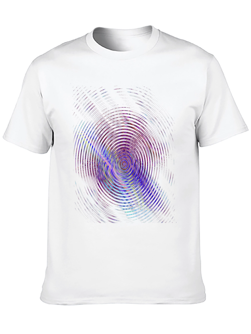 Vibrant Ripple Effect Black T-Shirt