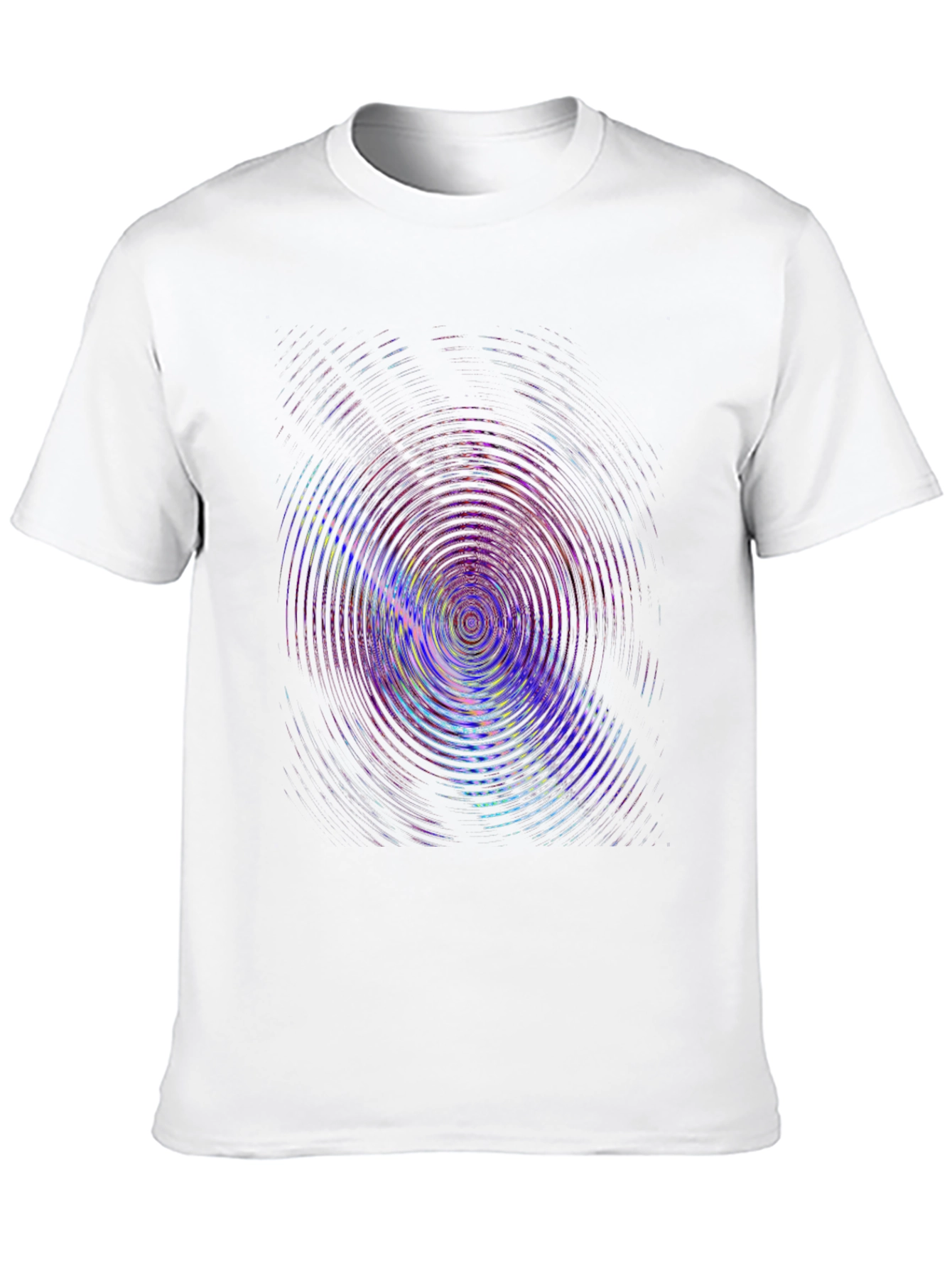 Vibrant Ripple Effect Black T-Shirt