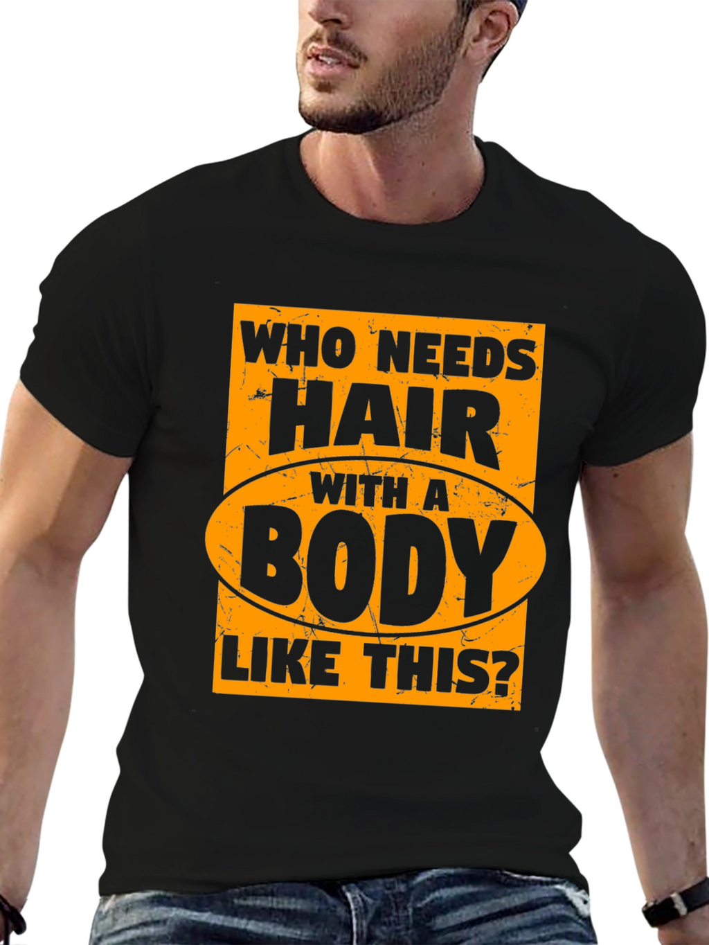 Funny Bald Man T-Shirt - Who Needs Hair?