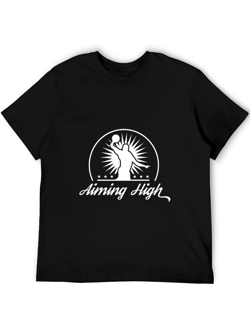 Aiming High Graphic Tee - Black Cotton T-Shirt