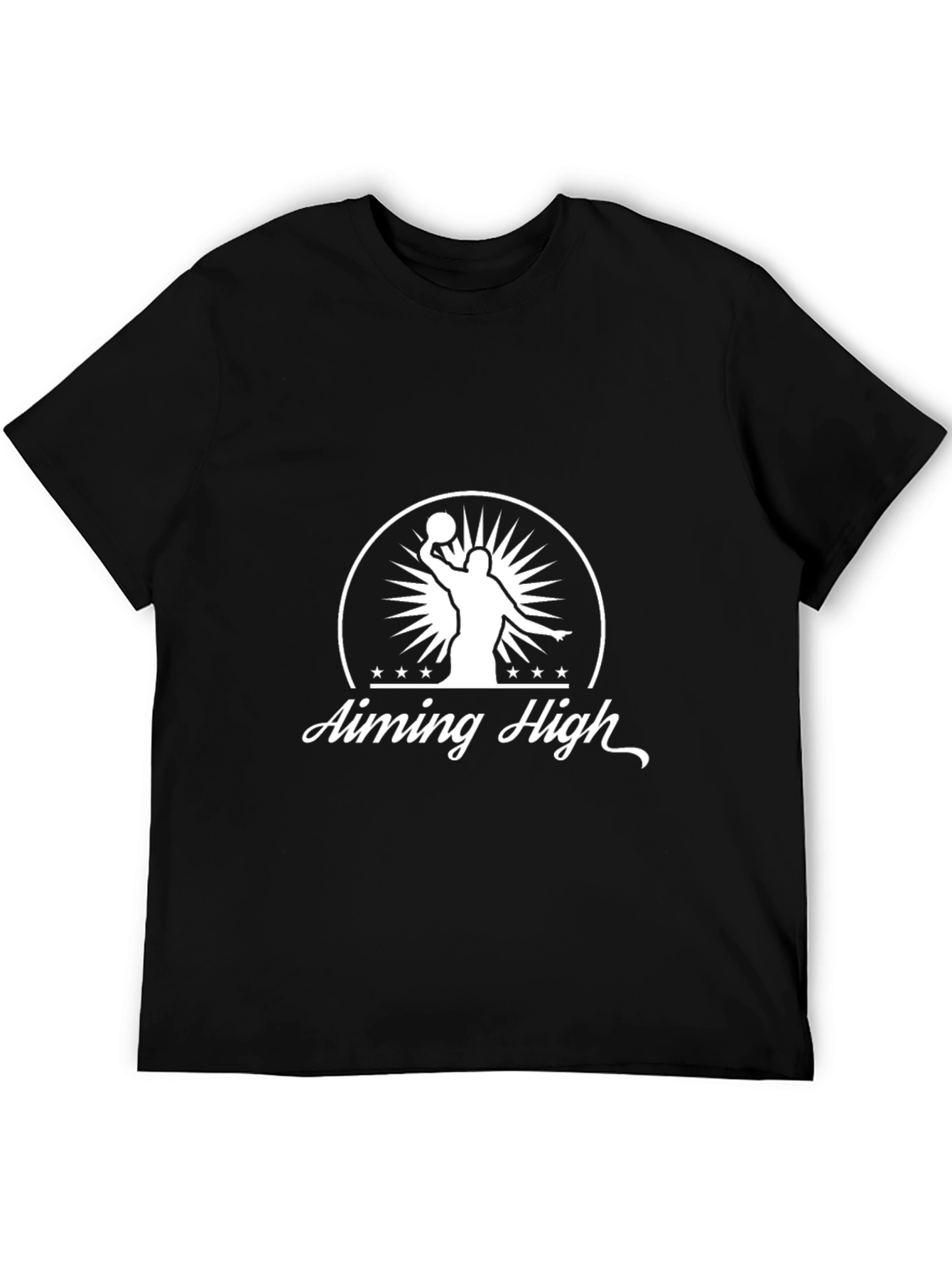 Aiming High Graphic Tee - Black Cotton T-Shirt
