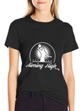 Aiming High Graphic Tee - Black Cotton T-Shirt