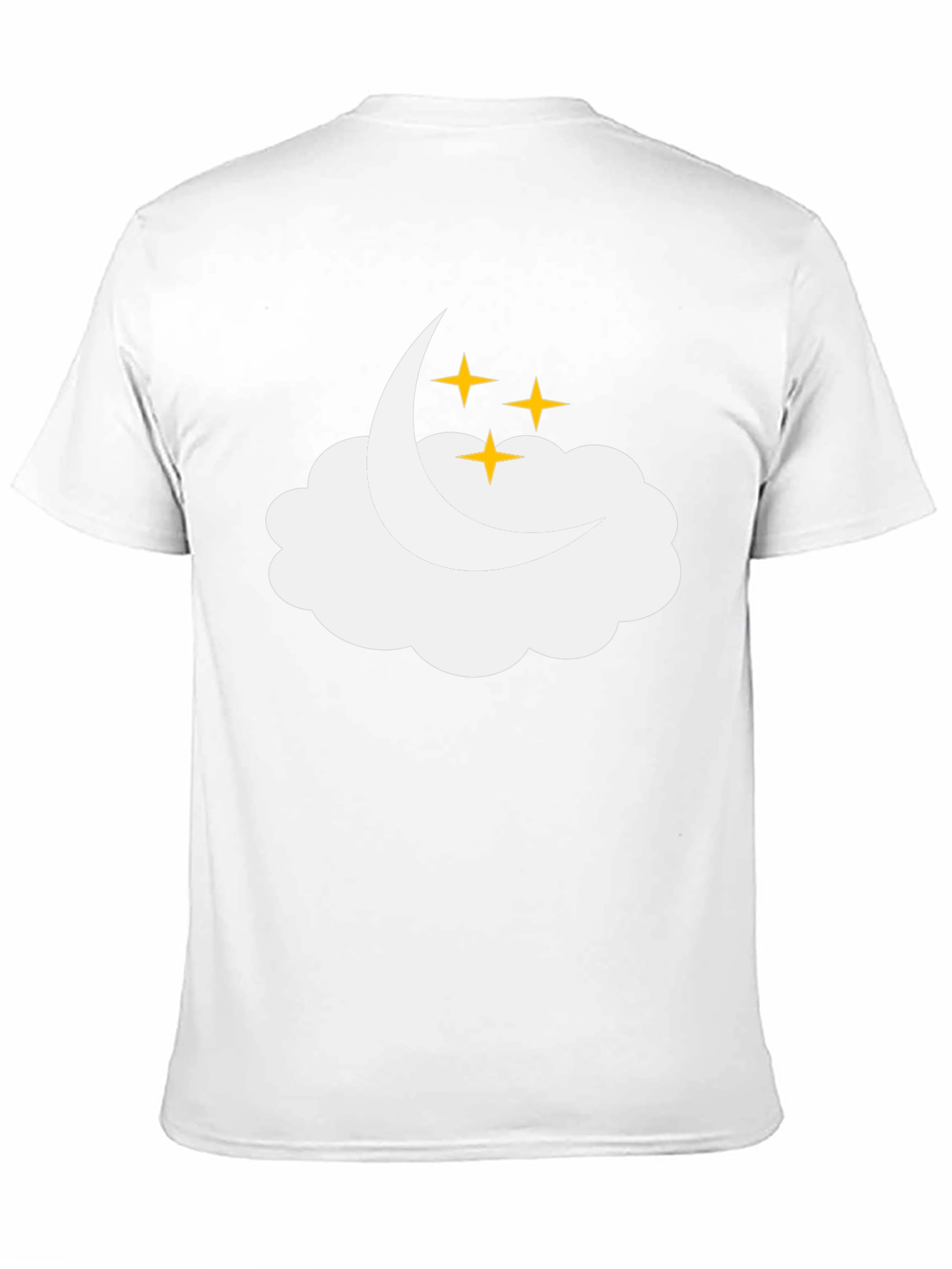 Dreamy Cloud & Stars Black T-Shirt