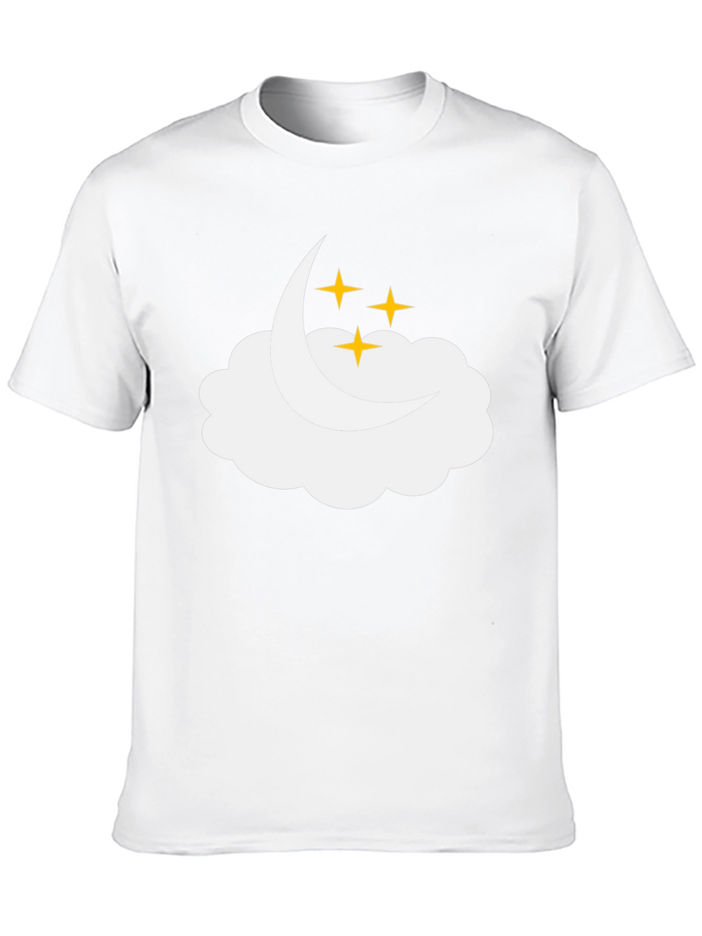 Dreamy Cloud & Stars Black T-Shirt