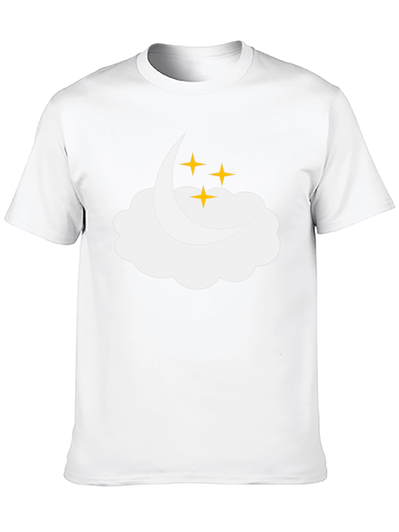 Dreamy Cloud & Stars Black T-Shirt