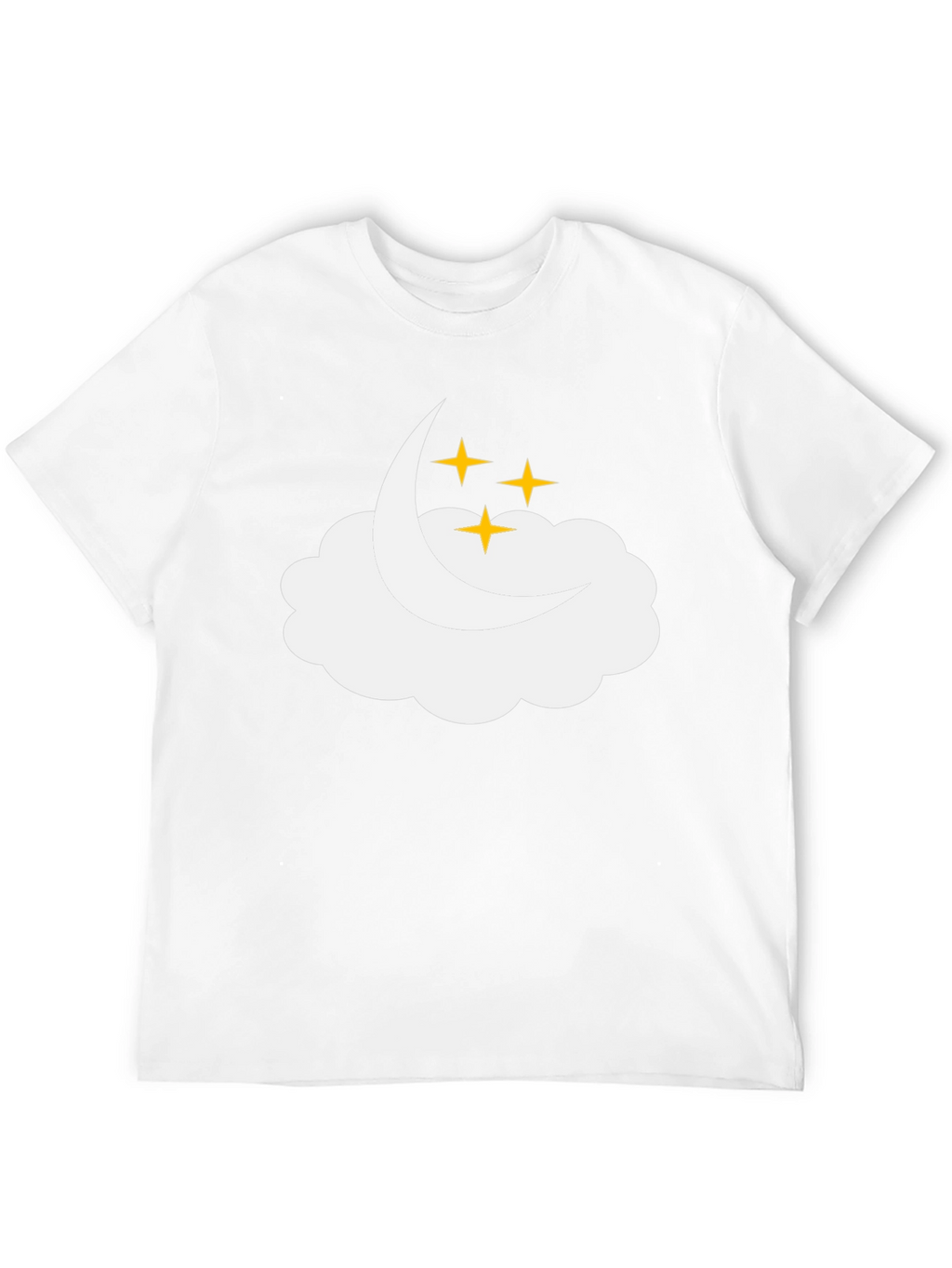Dreamy Cloud & Stars Black T-Shirt