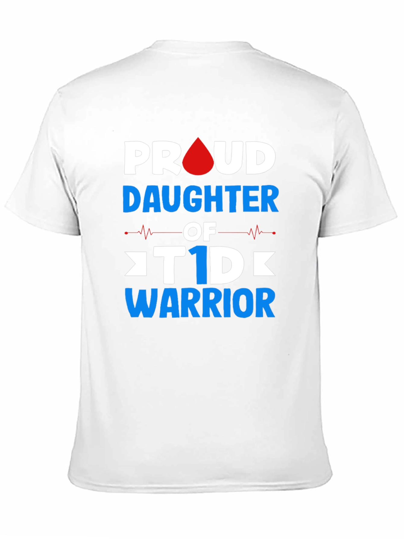 Proud Daughter of T1D Warrior Black T-Shirt