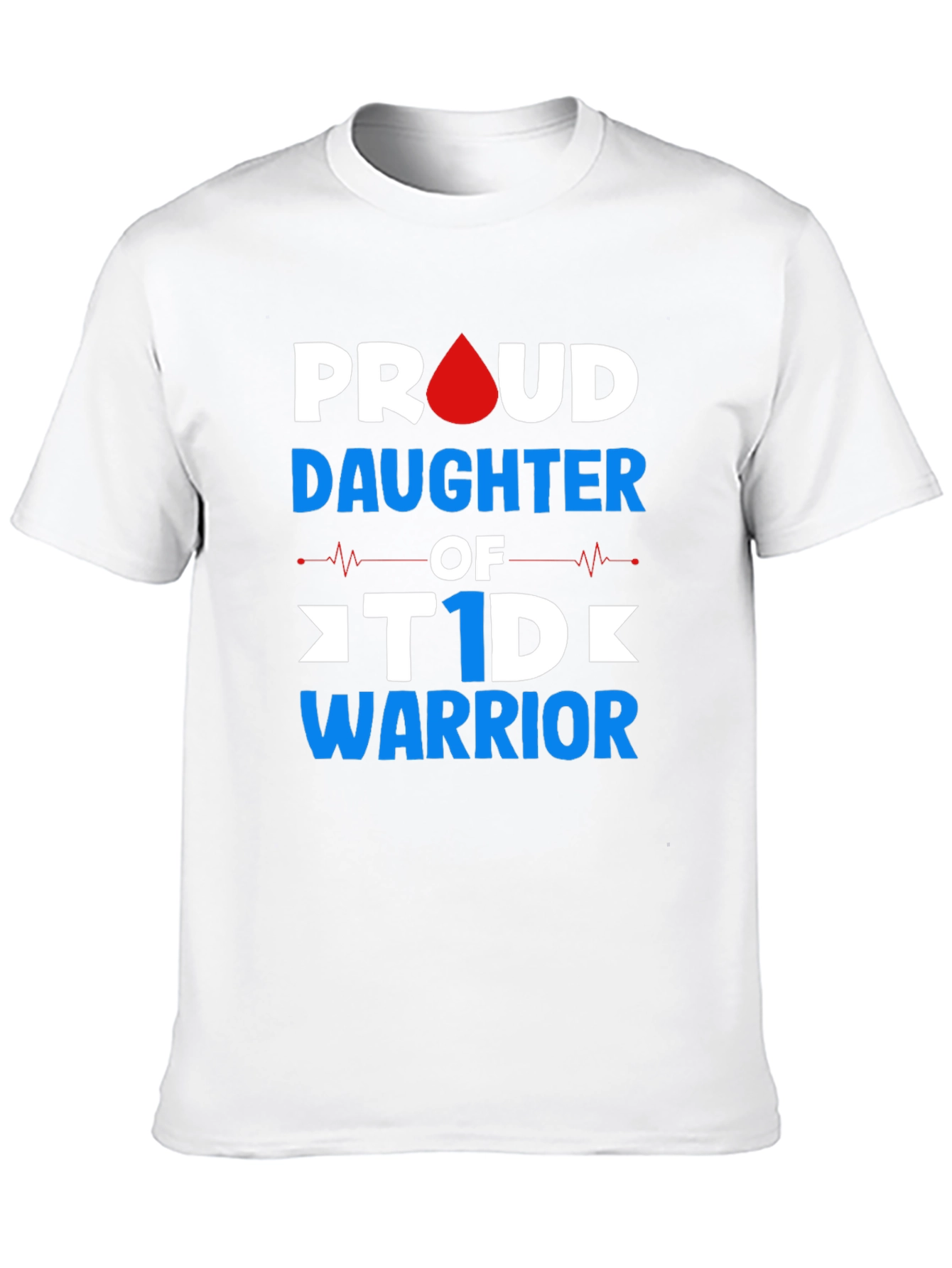 Proud Daughter of T1D Warrior Black T-Shirt