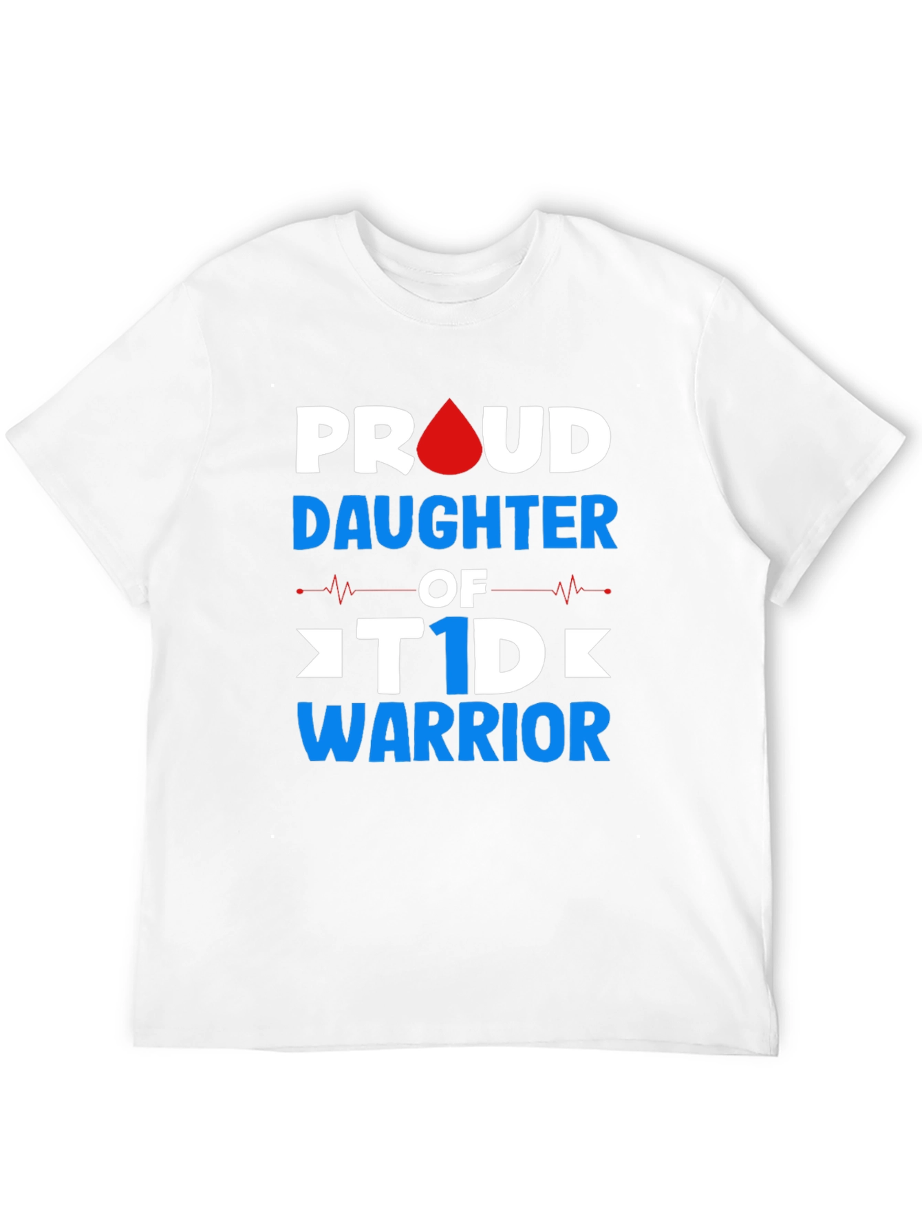 Proud Daughter of T1D Warrior Black T-Shirt