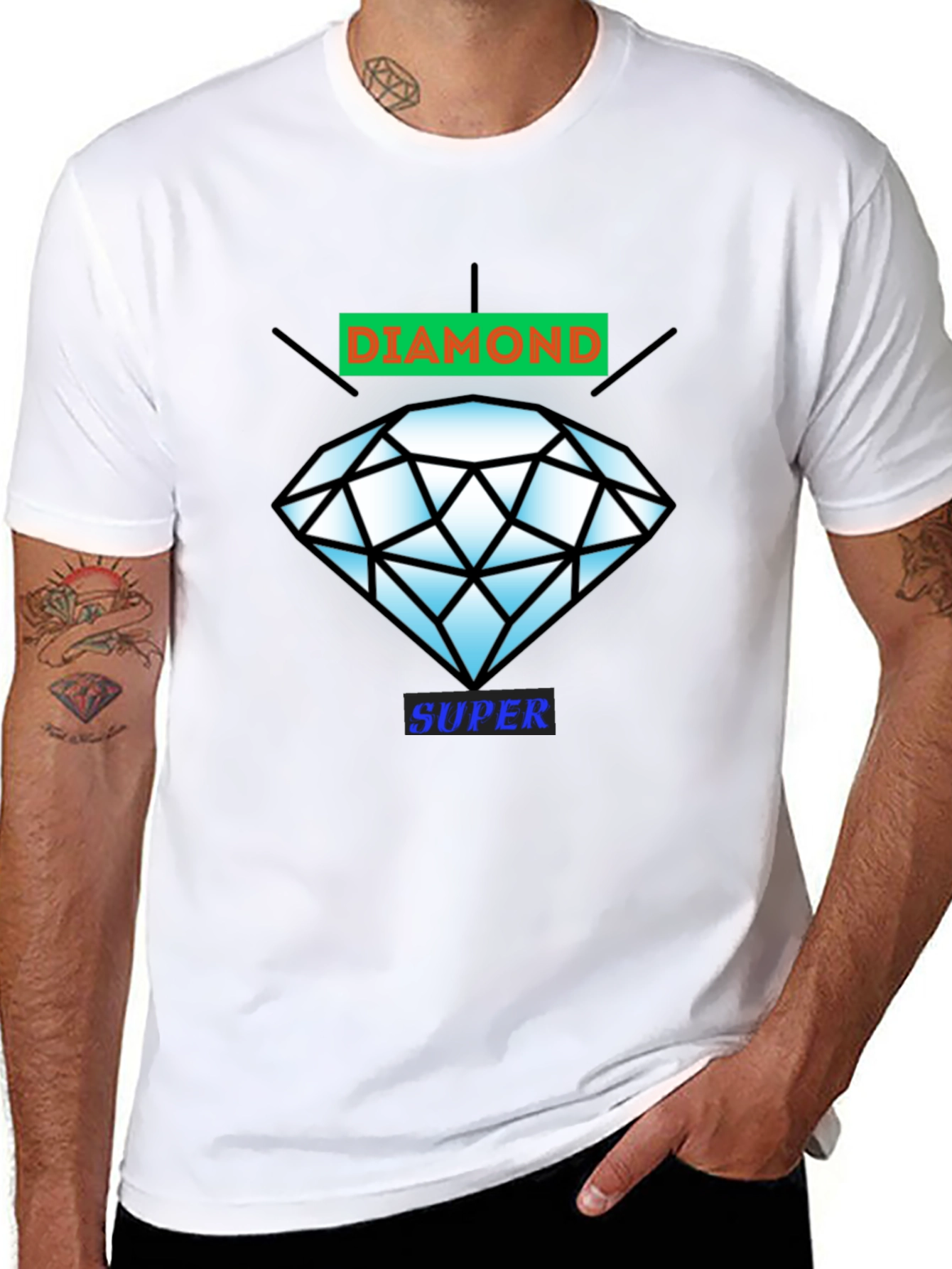 Diamond Super Graphic Tee - Casual Cool