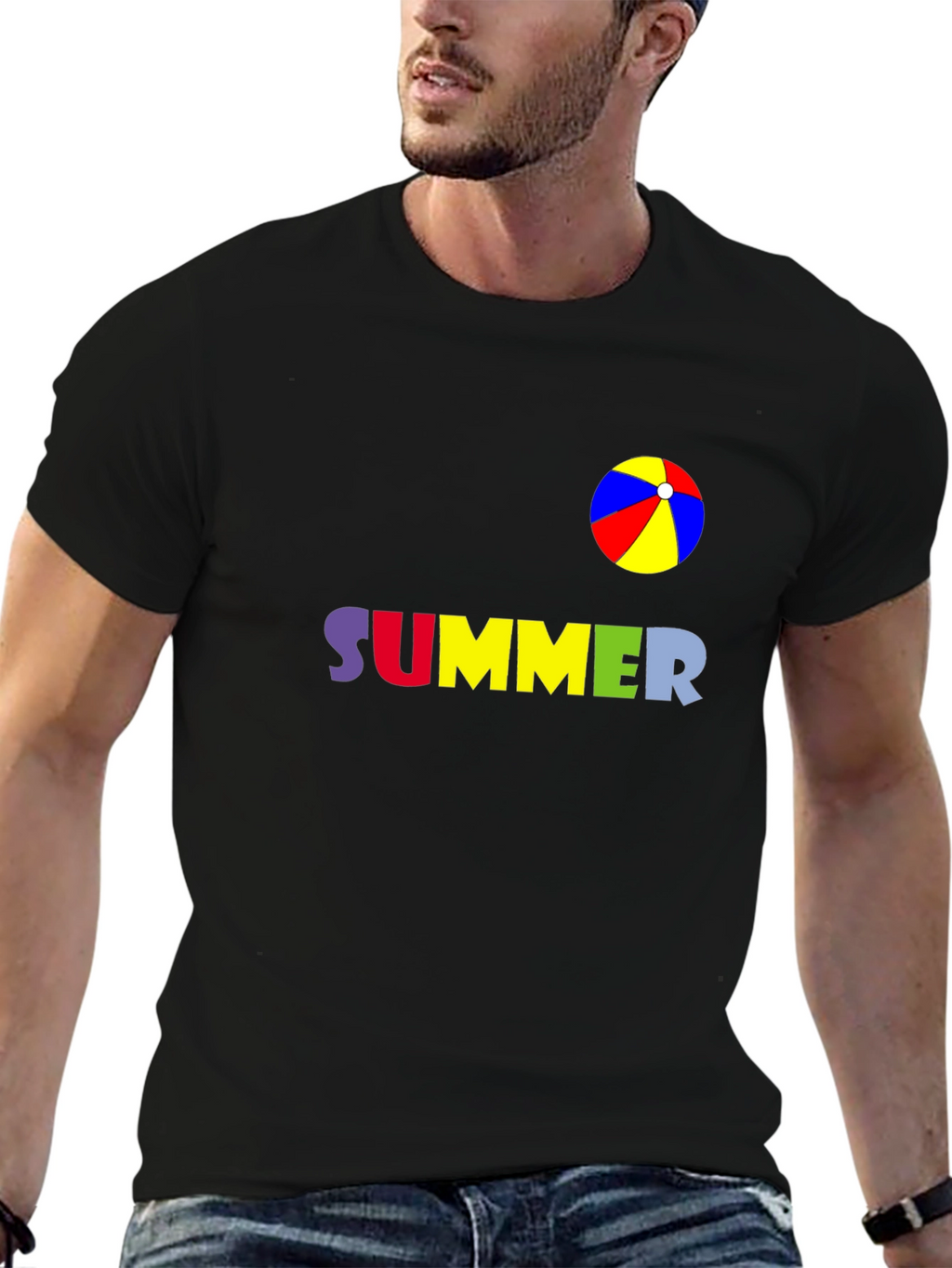 Summer Beach Ball Graphic T-Shirt