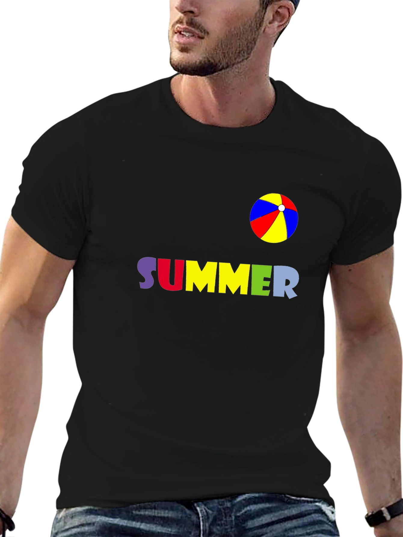 Summer Beach Ball Graphic T-Shirt