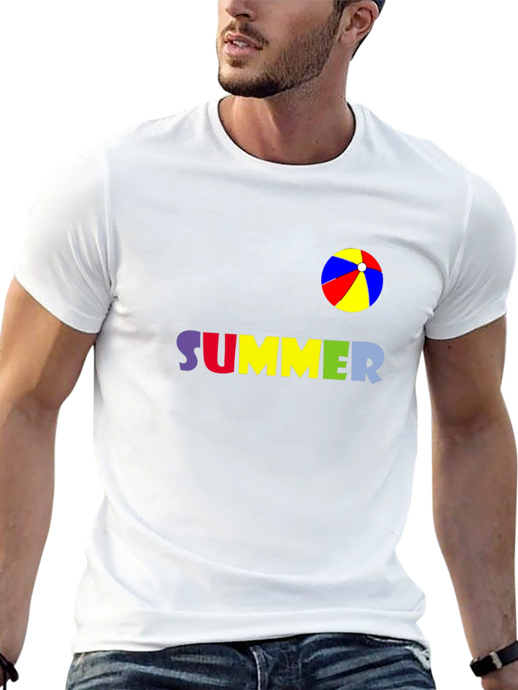 Summer Beach Ball Graphic T-Shirt