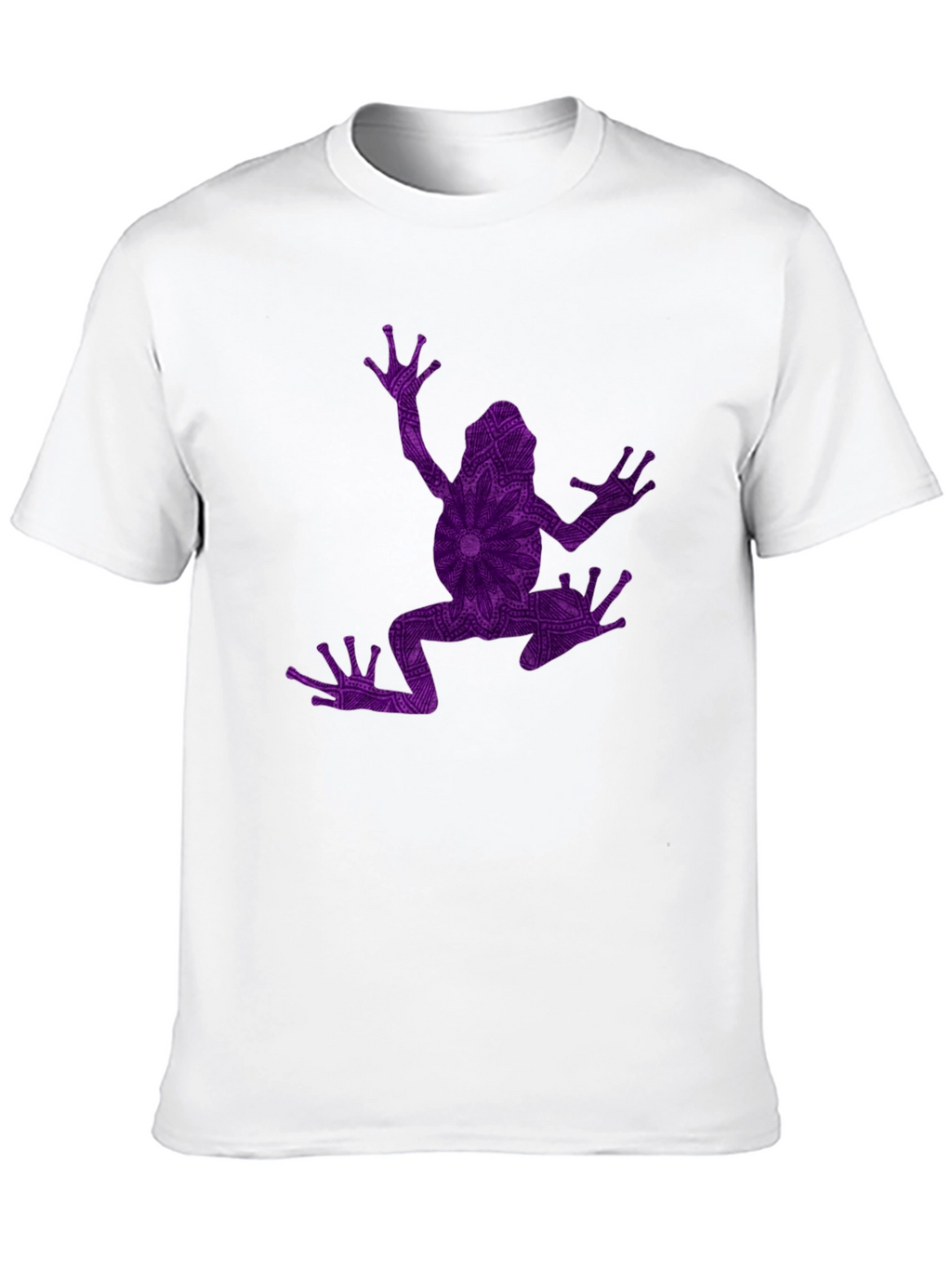 Frog Mandala Graphic Tee - Black Cotton Blend Shirt