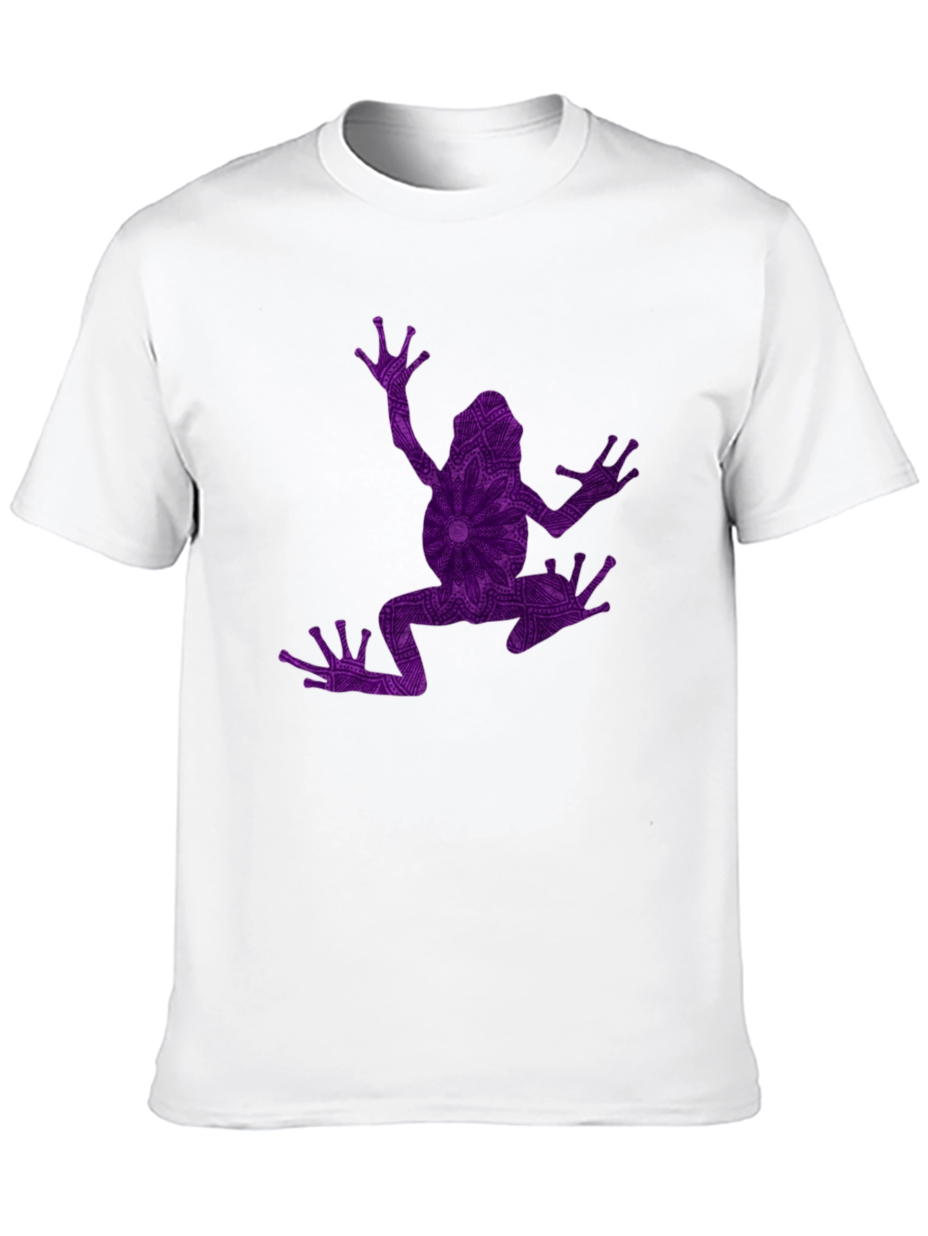 Frog Mandala Graphic Tee - Black Cotton Blend Shirt
