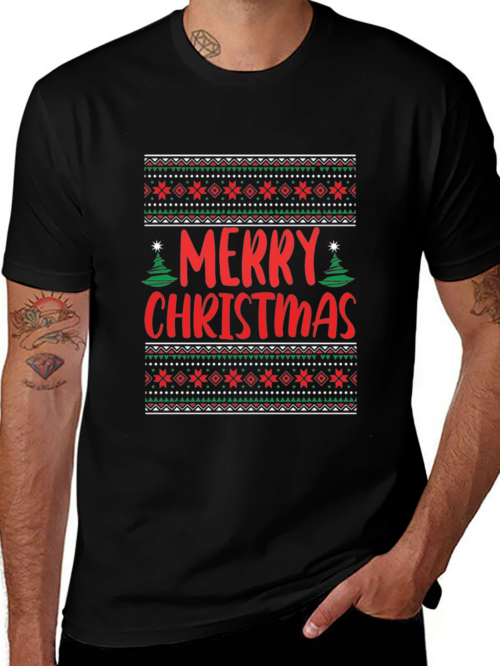Merry Christmas Graphic Tee Holiday Top