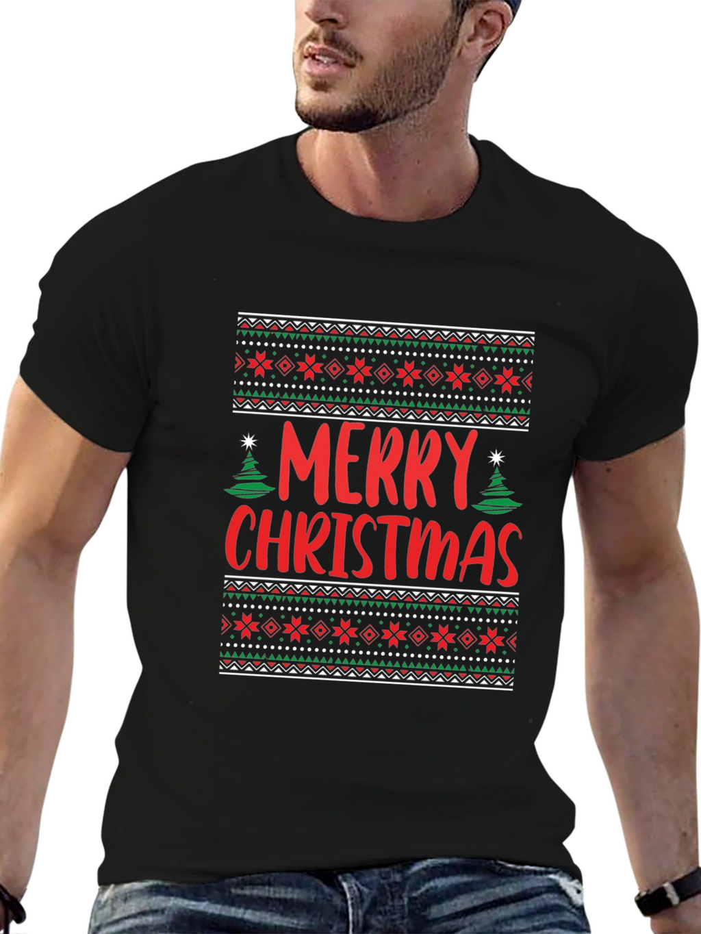 Merry Christmas Graphic Tee Holiday Top