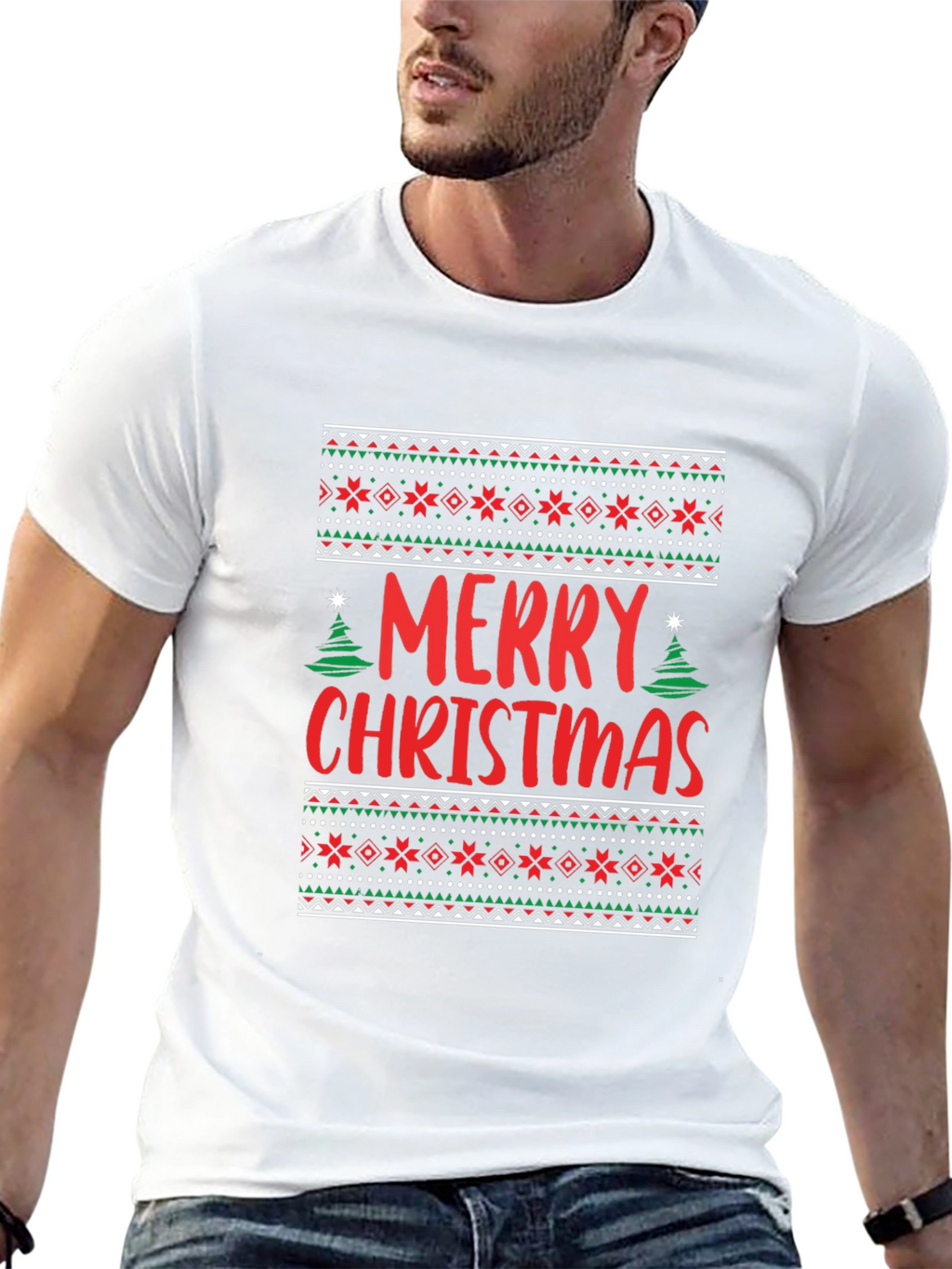 Merry Christmas Graphic Tee Holiday Top