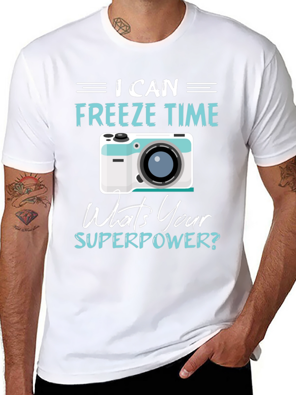 Freeze Time Camera Graphic T-Shirt