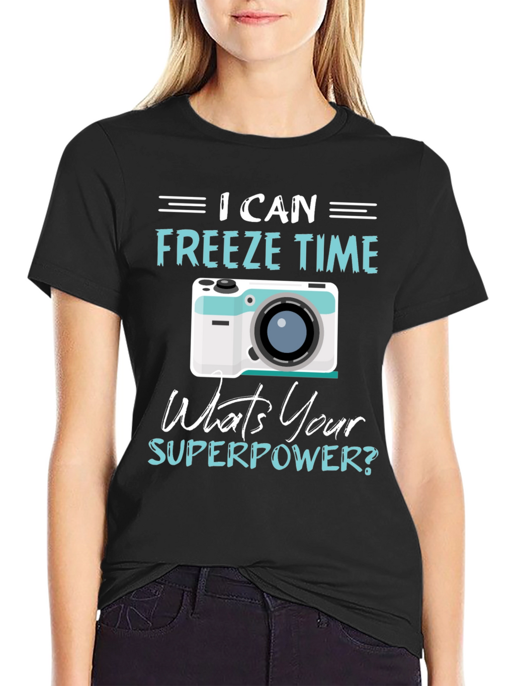 Freeze Time Camera Graphic T-Shirt