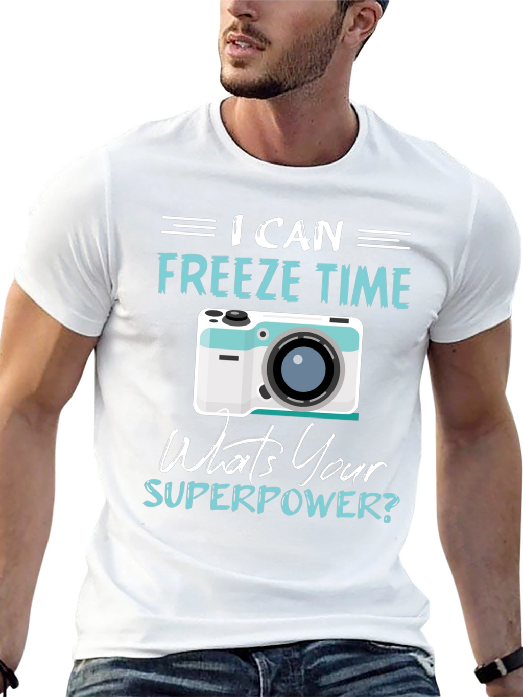 Freeze Time Camera Graphic T-Shirt