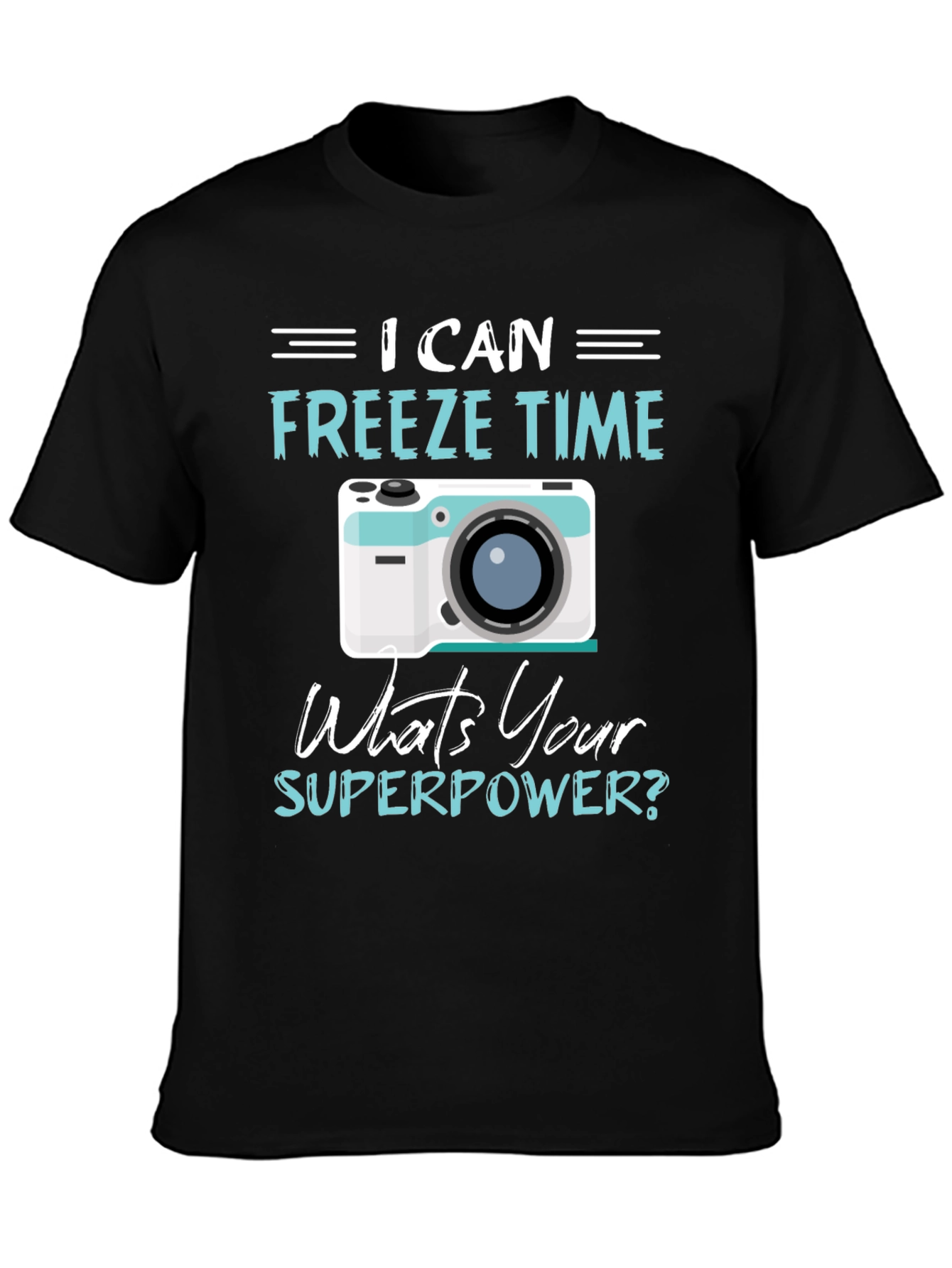 Freeze Time Camera Graphic T-Shirt