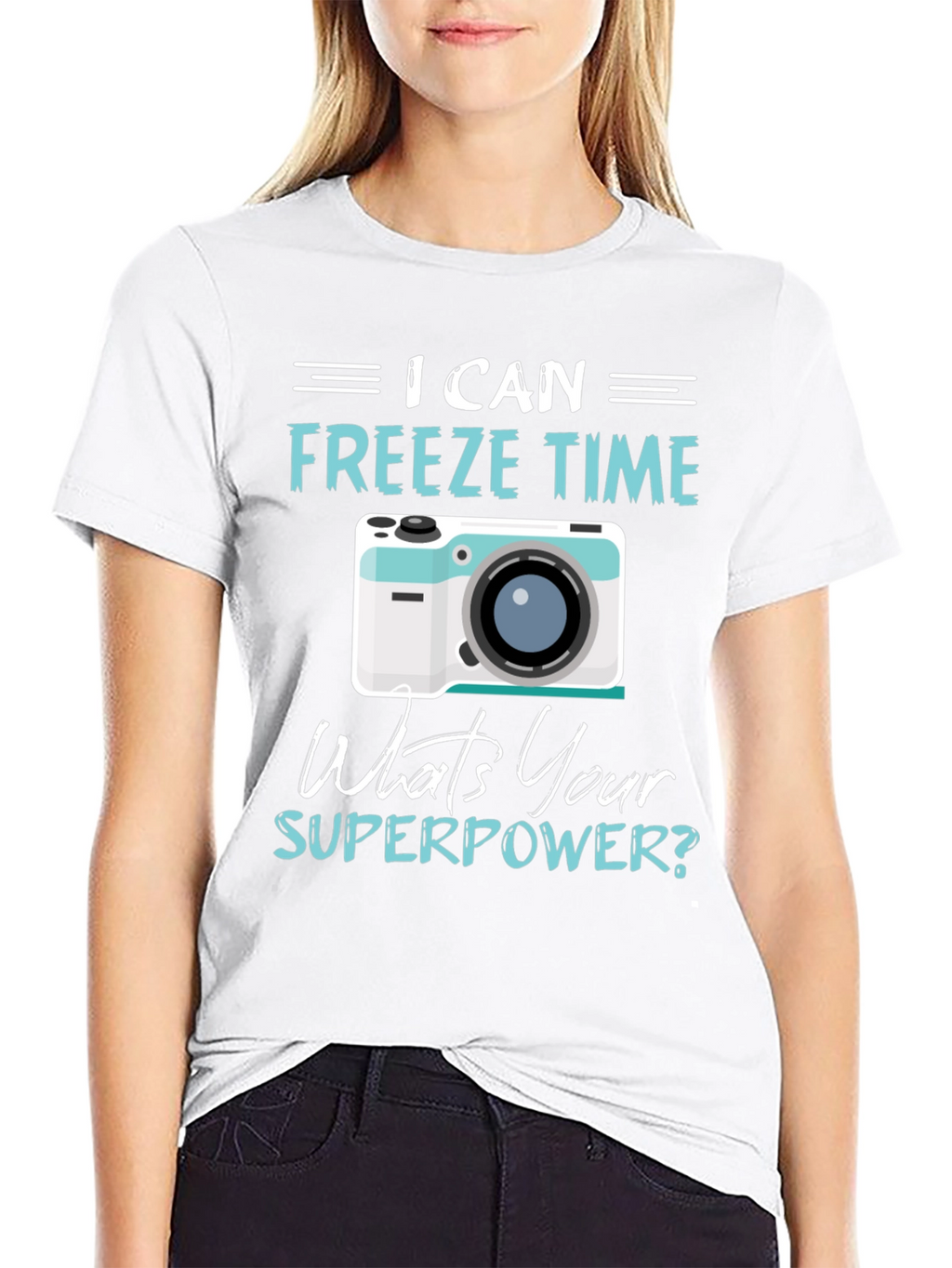 Freeze Time Camera Graphic T-Shirt