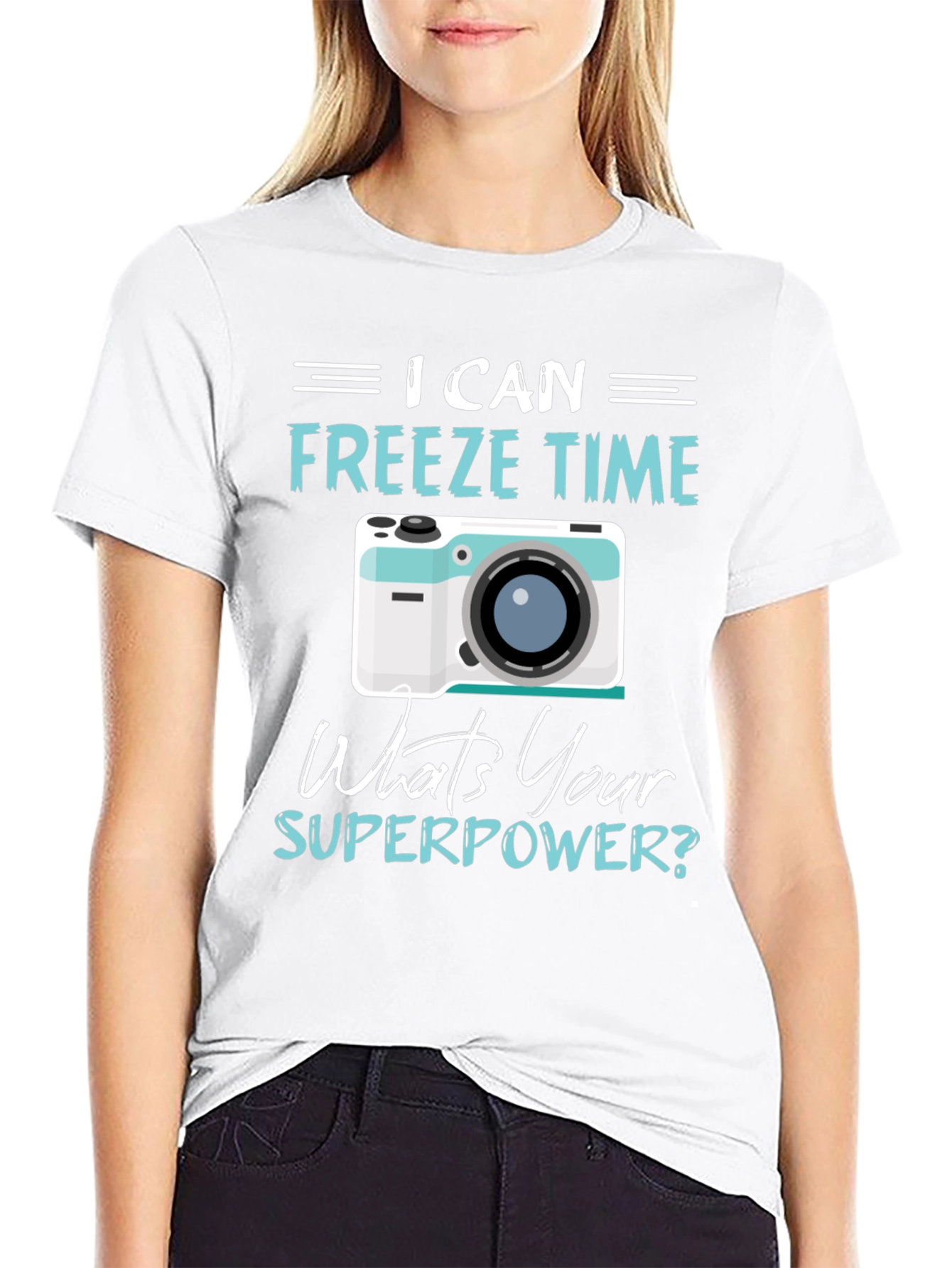 Freeze Time Camera Graphic T-Shirt