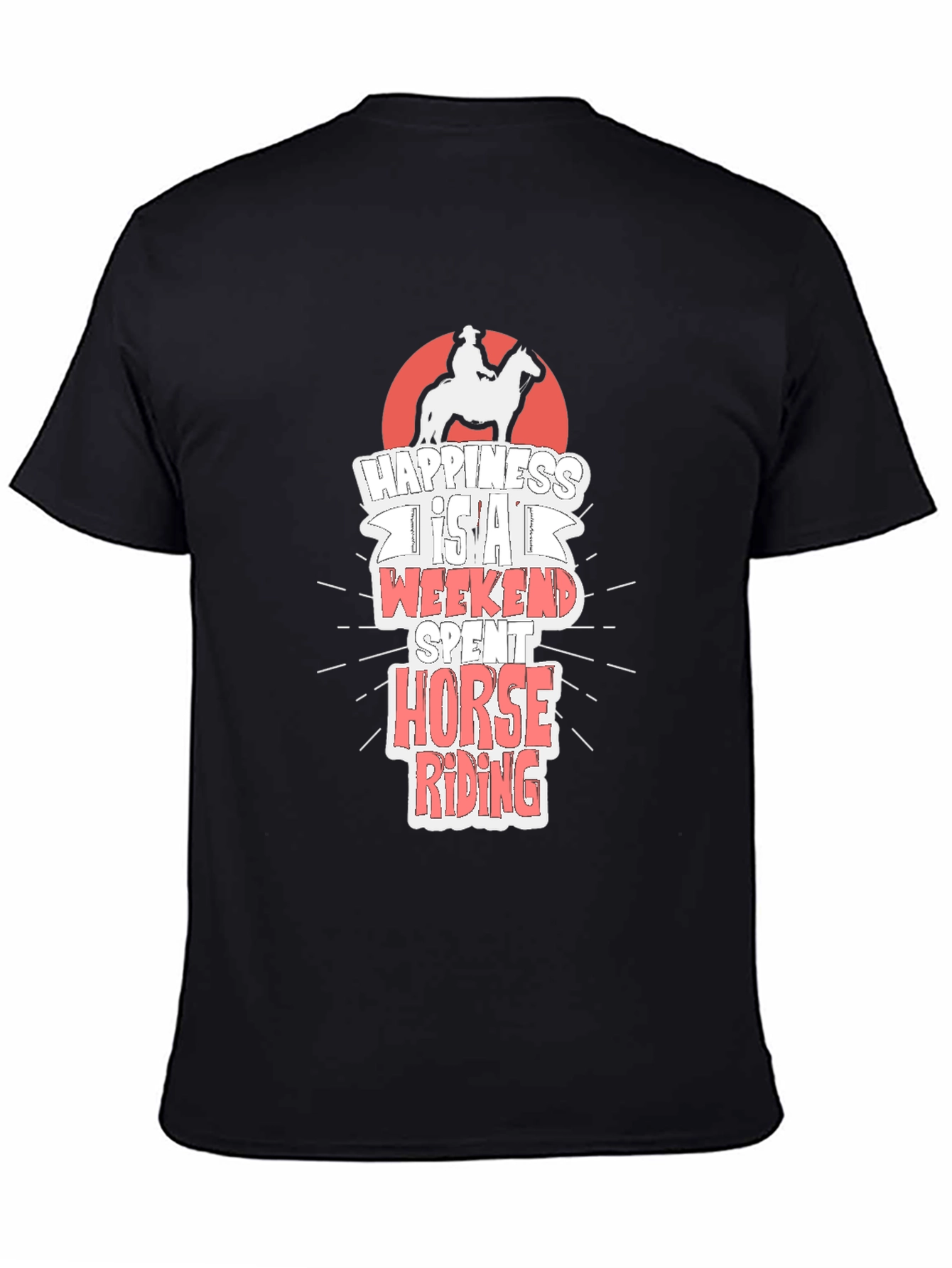 Horse Riding T-Shirt - Happiness is a Weekend Spent Riding