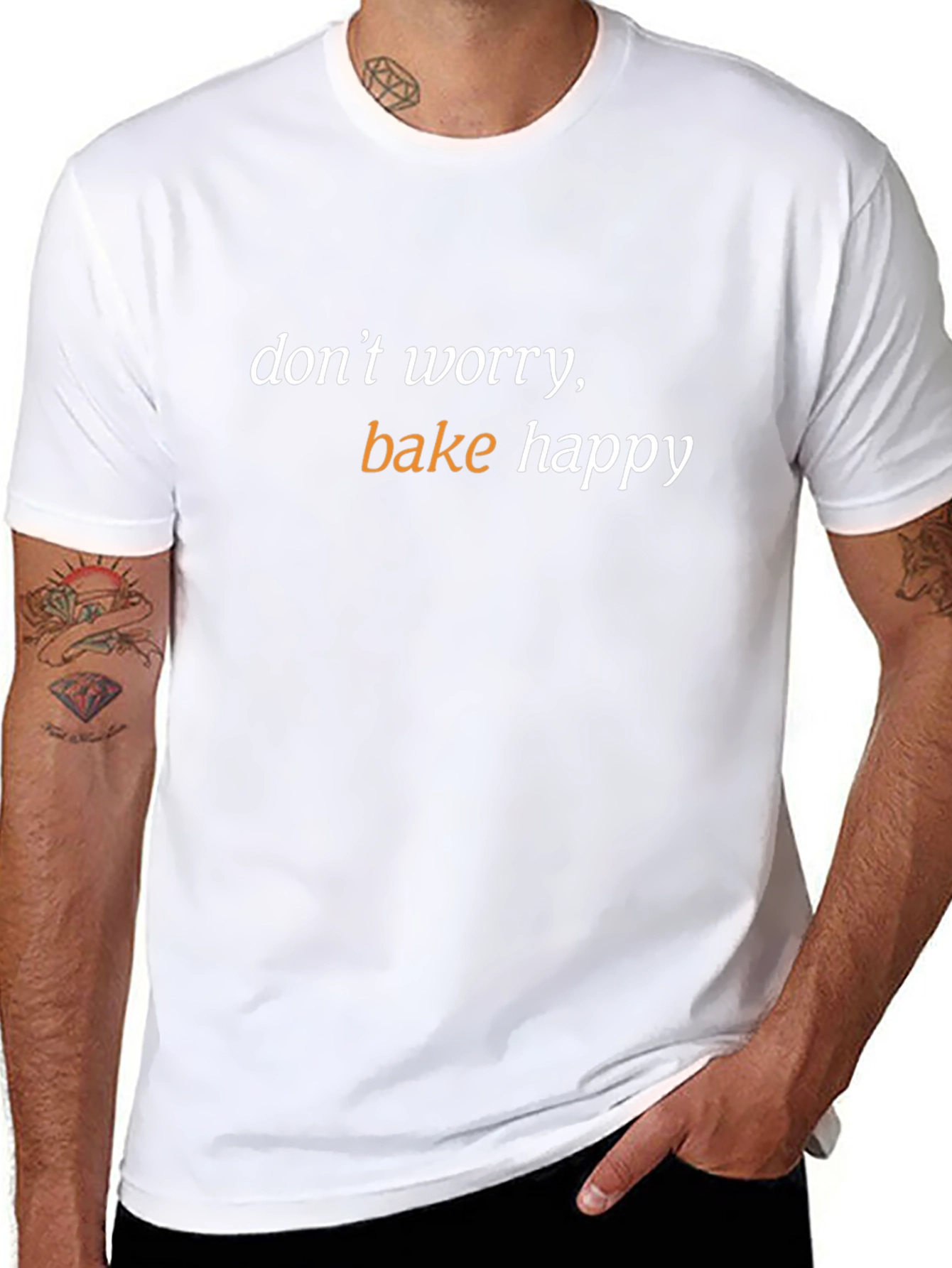 Dont Worry Bake Happy Black T-Shirt