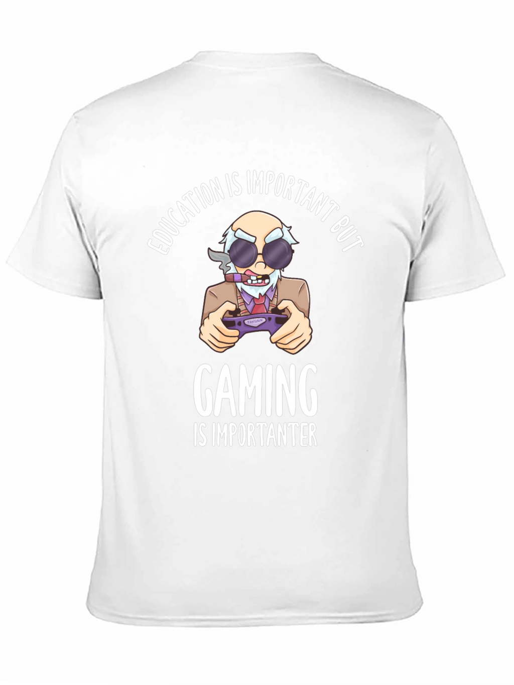 Education Vs Gaming Graphic T-Shirt
