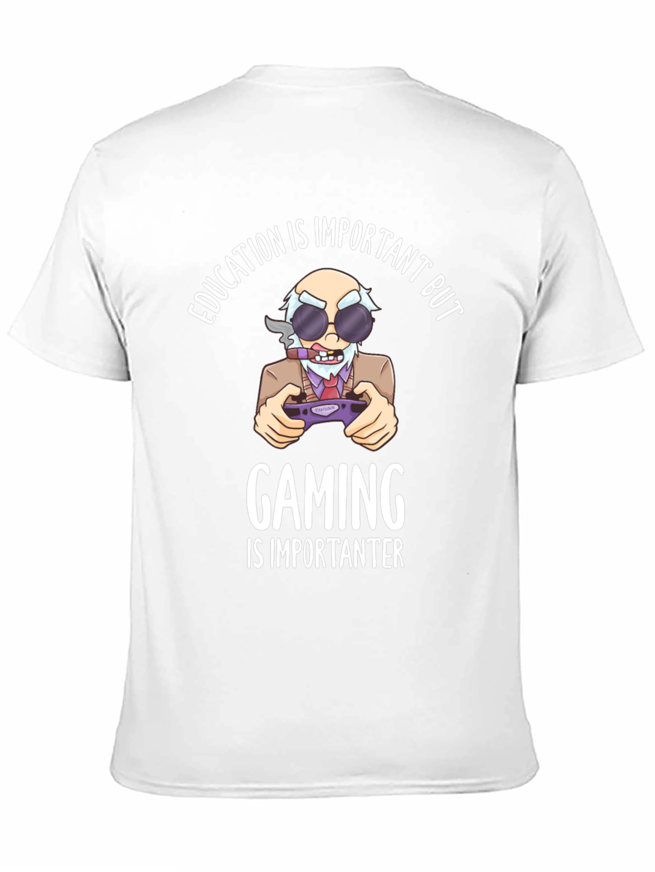 Education Vs Gaming Graphic T-Shirt