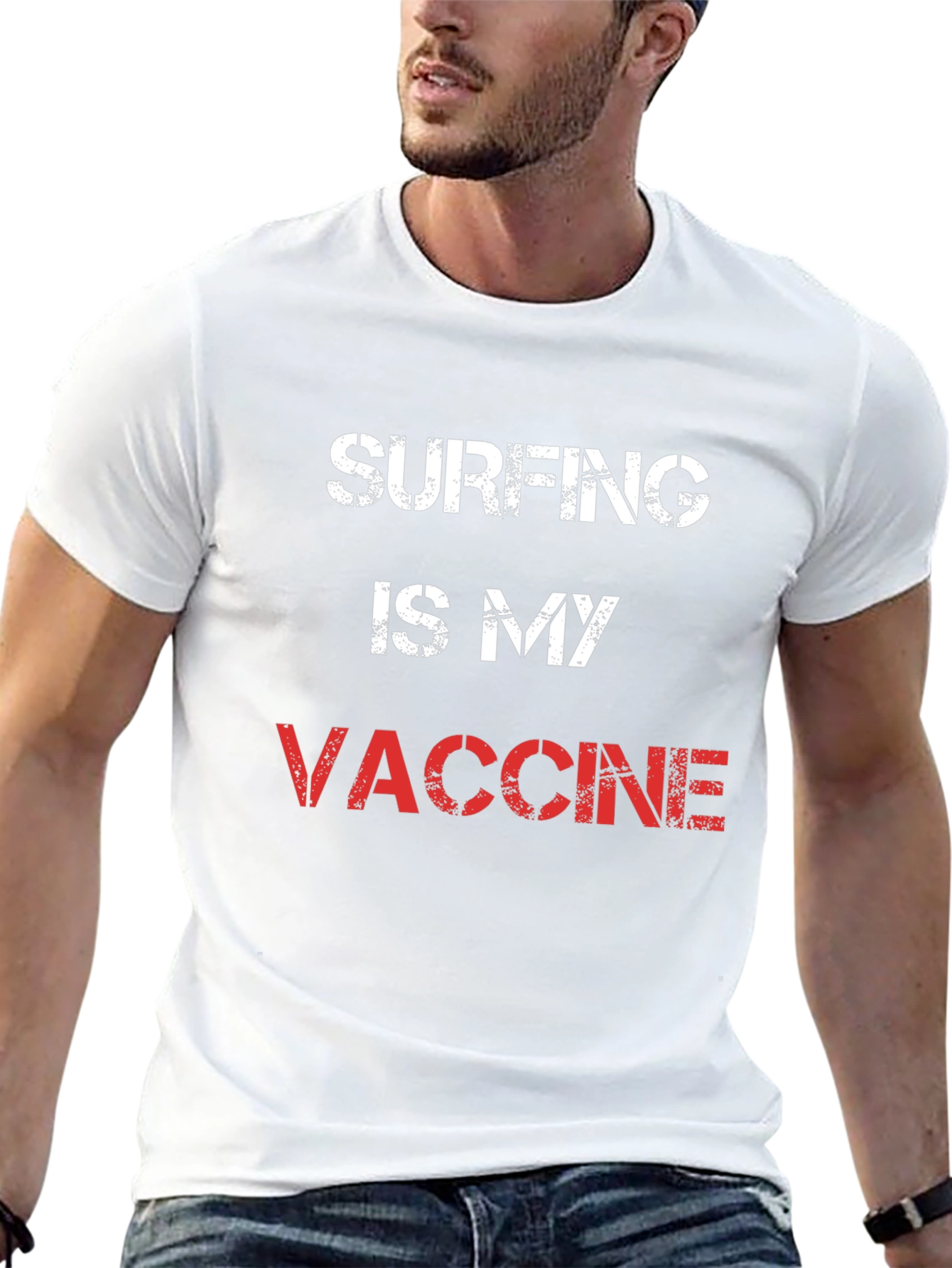 Surfing Is My Vaccine Graphic Tee