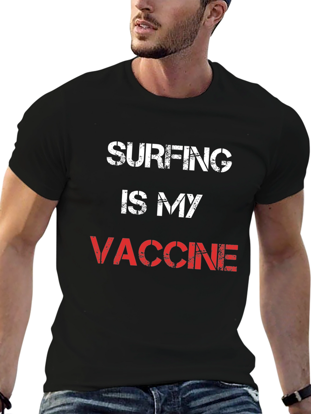 Surfing Is My Vaccine Graphic Tee