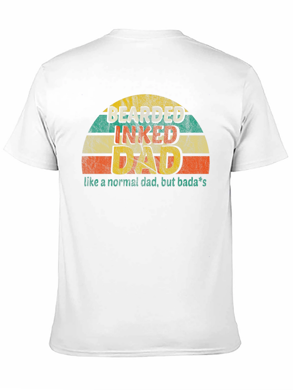 Bearded Inked Dad T-Shirt - Retro Style