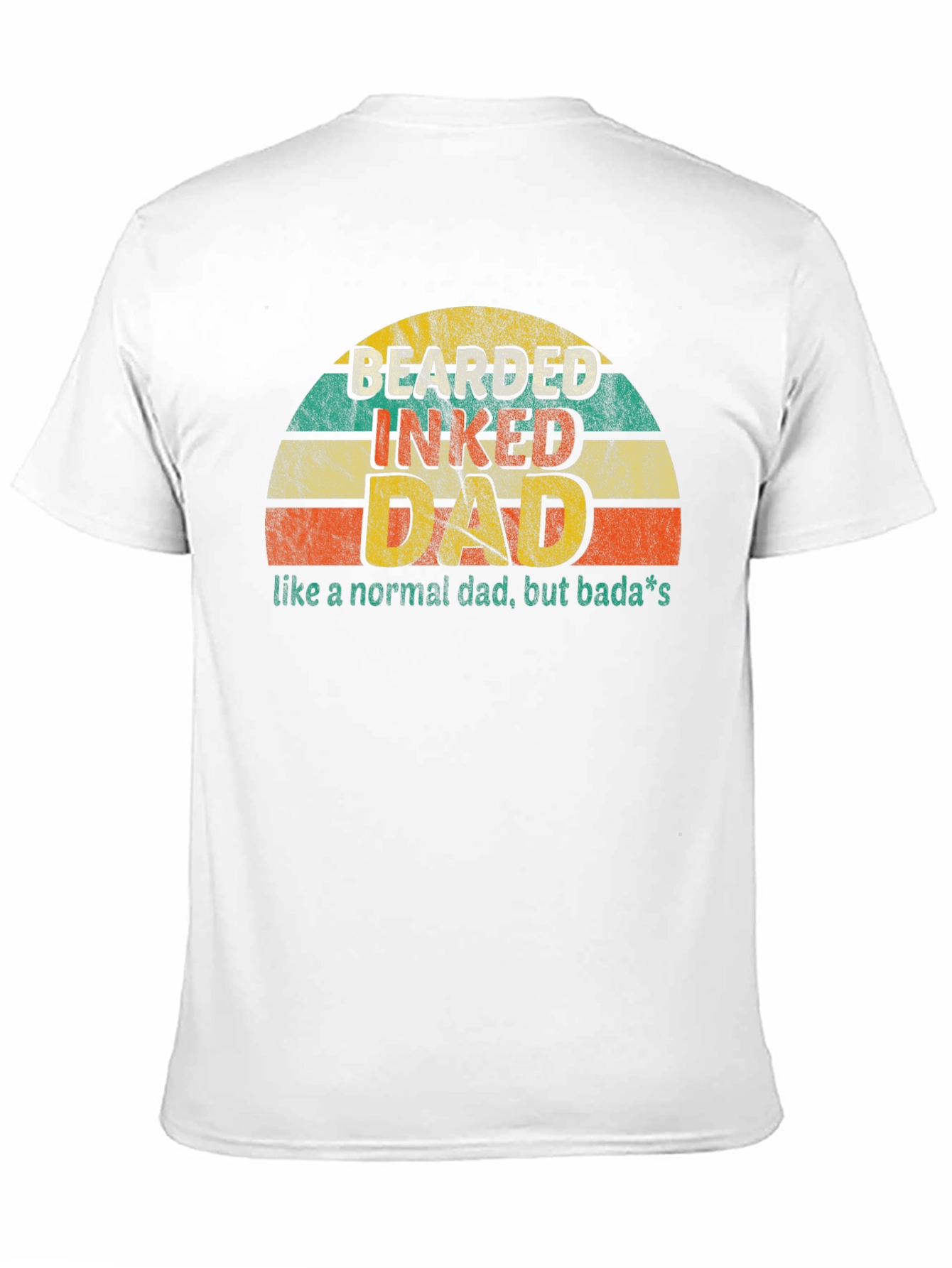 Bearded Inked Dad T-Shirt - Retro Style