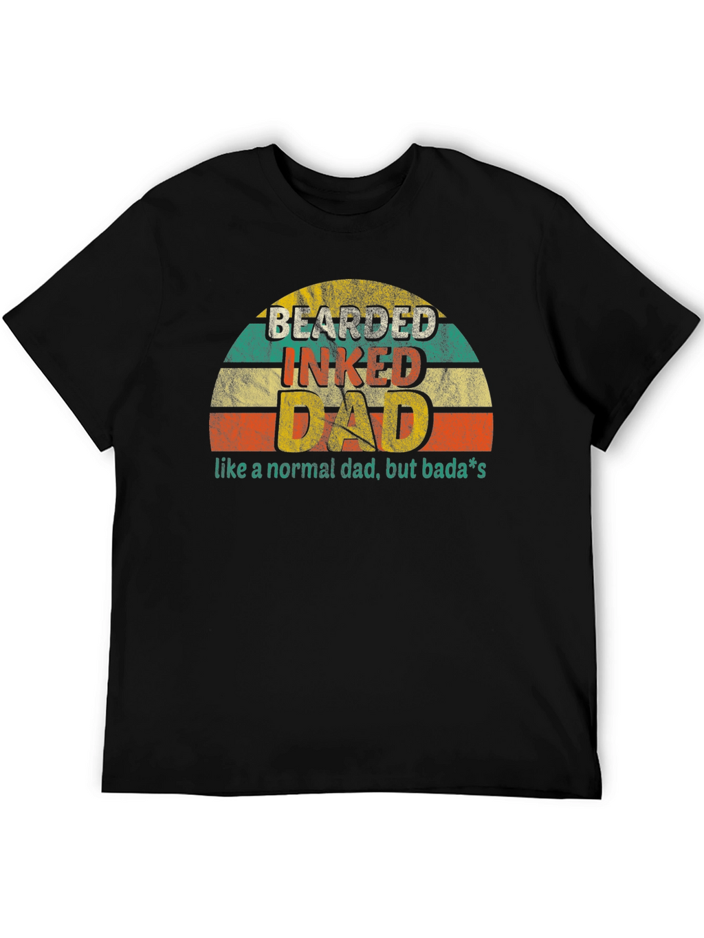 Bearded Inked Dad T-Shirt - Retro Style