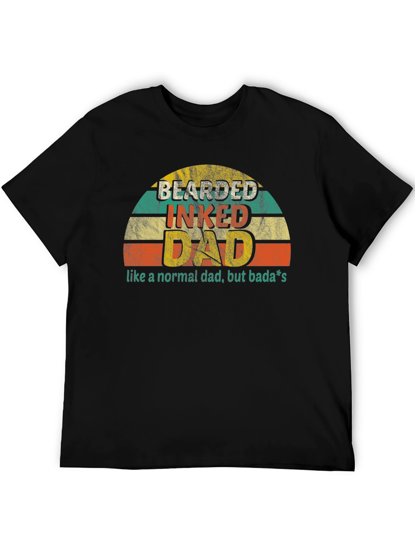 Bearded Inked Dad T-Shirt - Retro Style