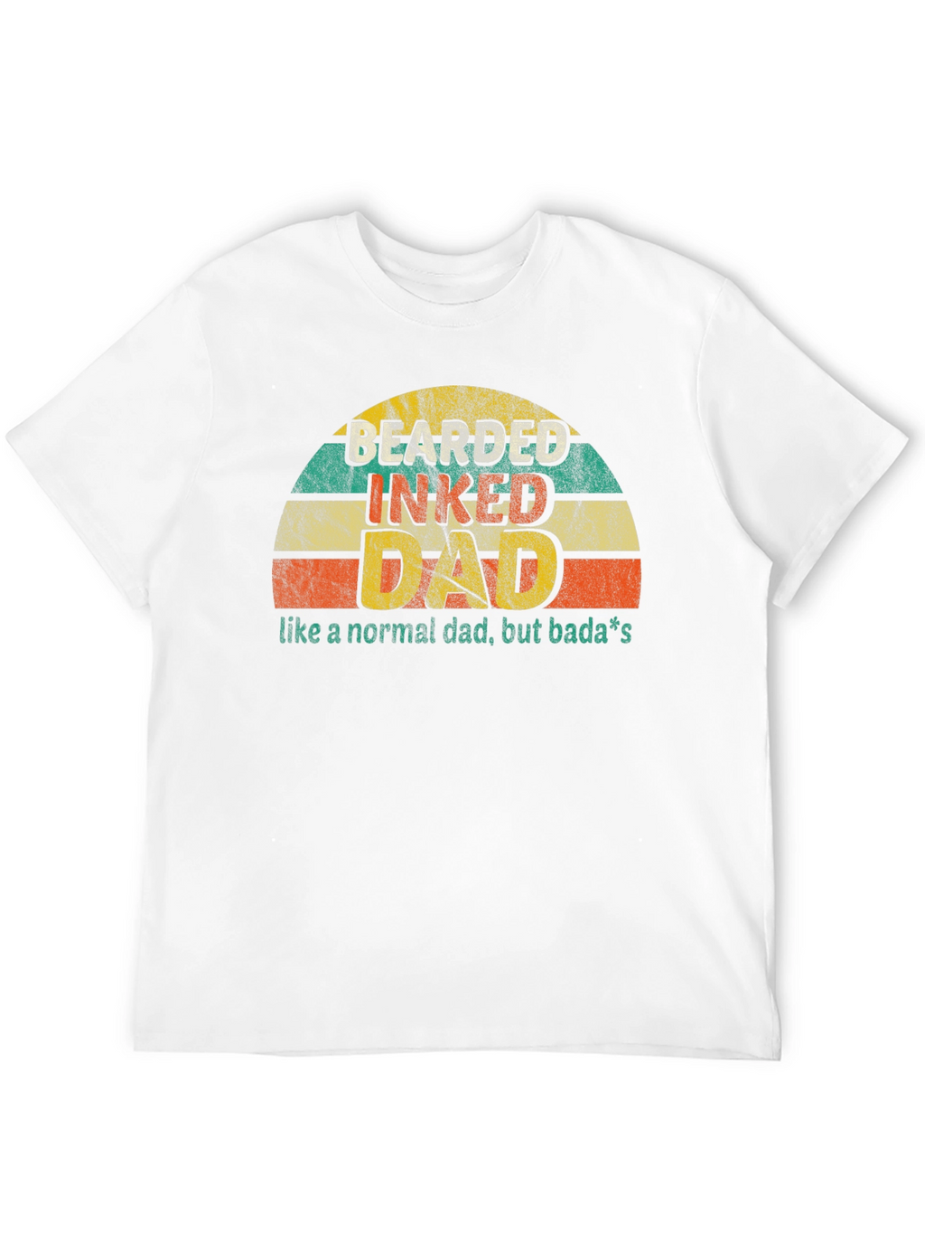 Bearded Inked Dad T-Shirt - Retro Style