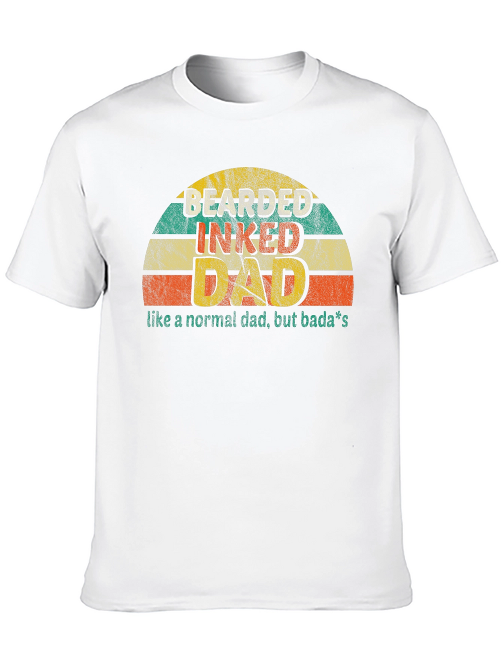 Bearded Inked Dad T-Shirt - Retro Style