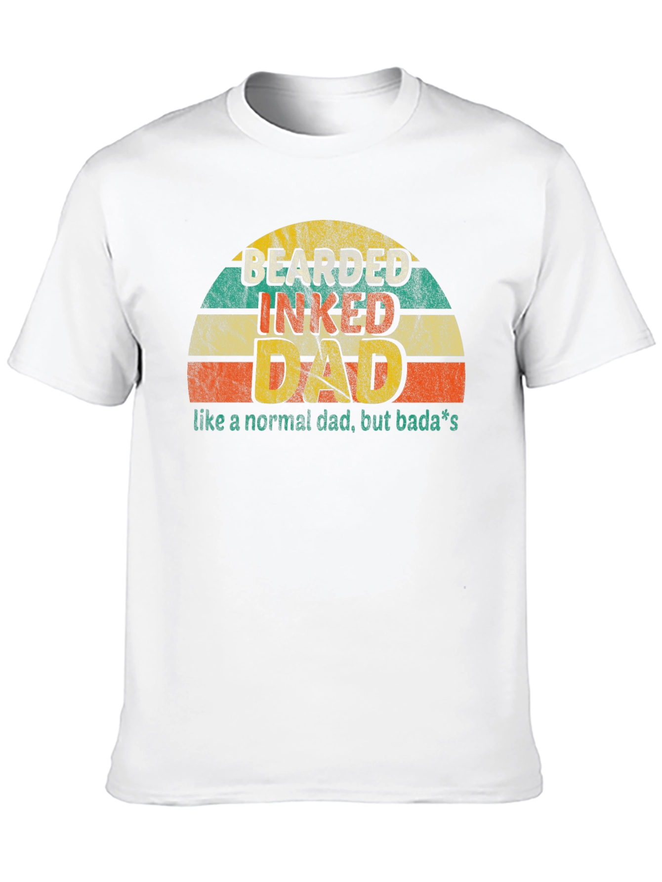 Bearded Inked Dad T-Shirt - Retro Style