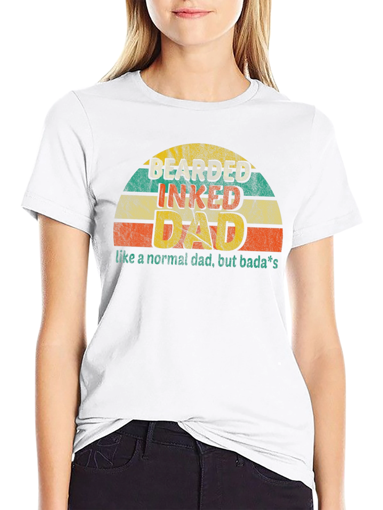 Bearded Inked Dad T-Shirt - Retro Style