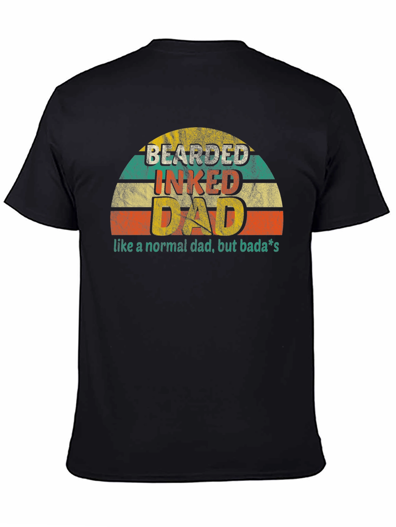 Bearded Inked Dad T-Shirt - Retro Style