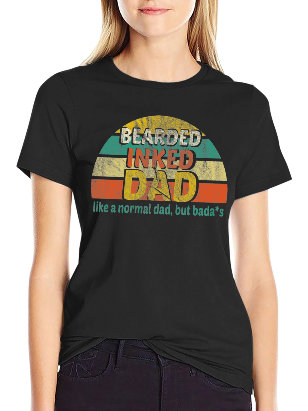 Bearded Inked Dad T-Shirt - Retro Style