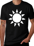 Sunburst Graphic T-Shirt - Casual Black Tee