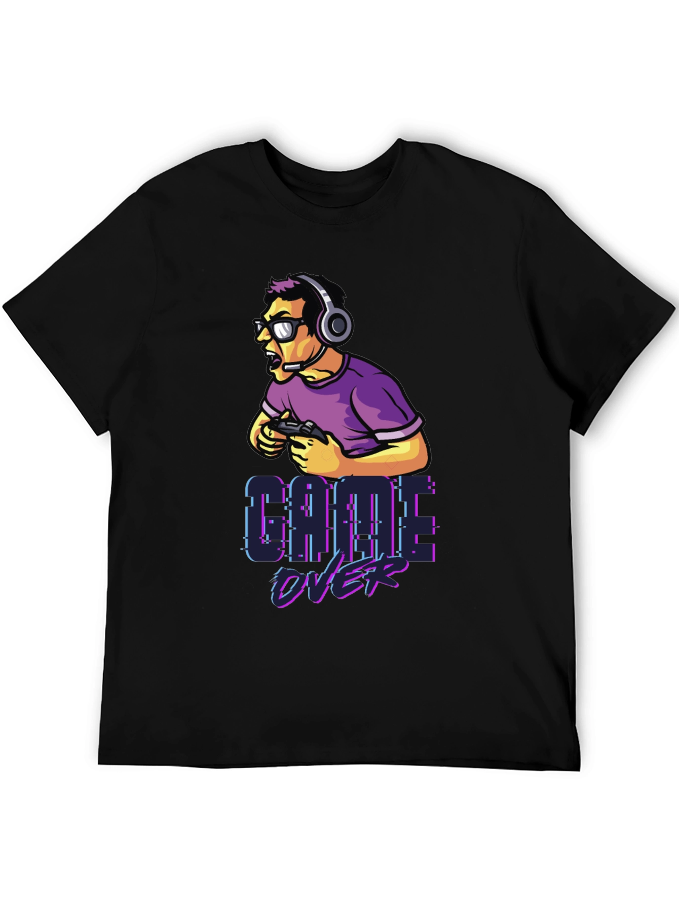Game Over Gamer T-Shirt - Black