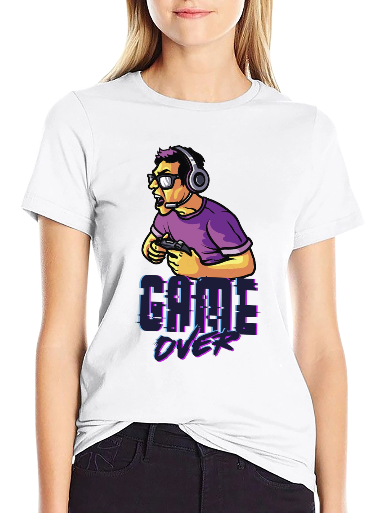 Game Over Gamer T-Shirt - Black