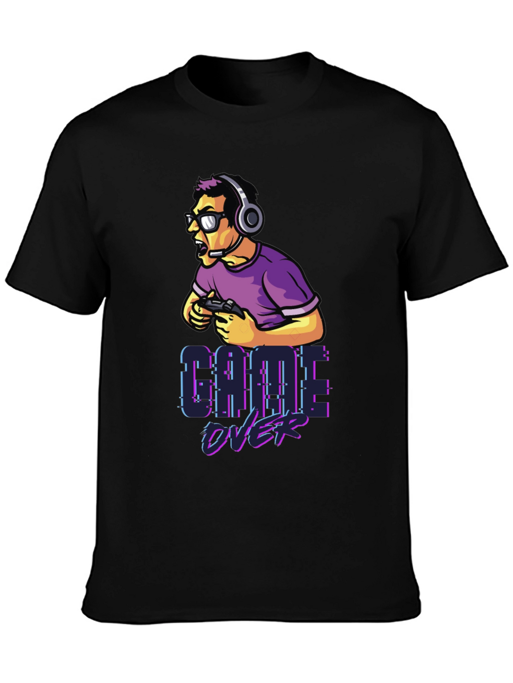 Game Over Gamer T-Shirt - Black