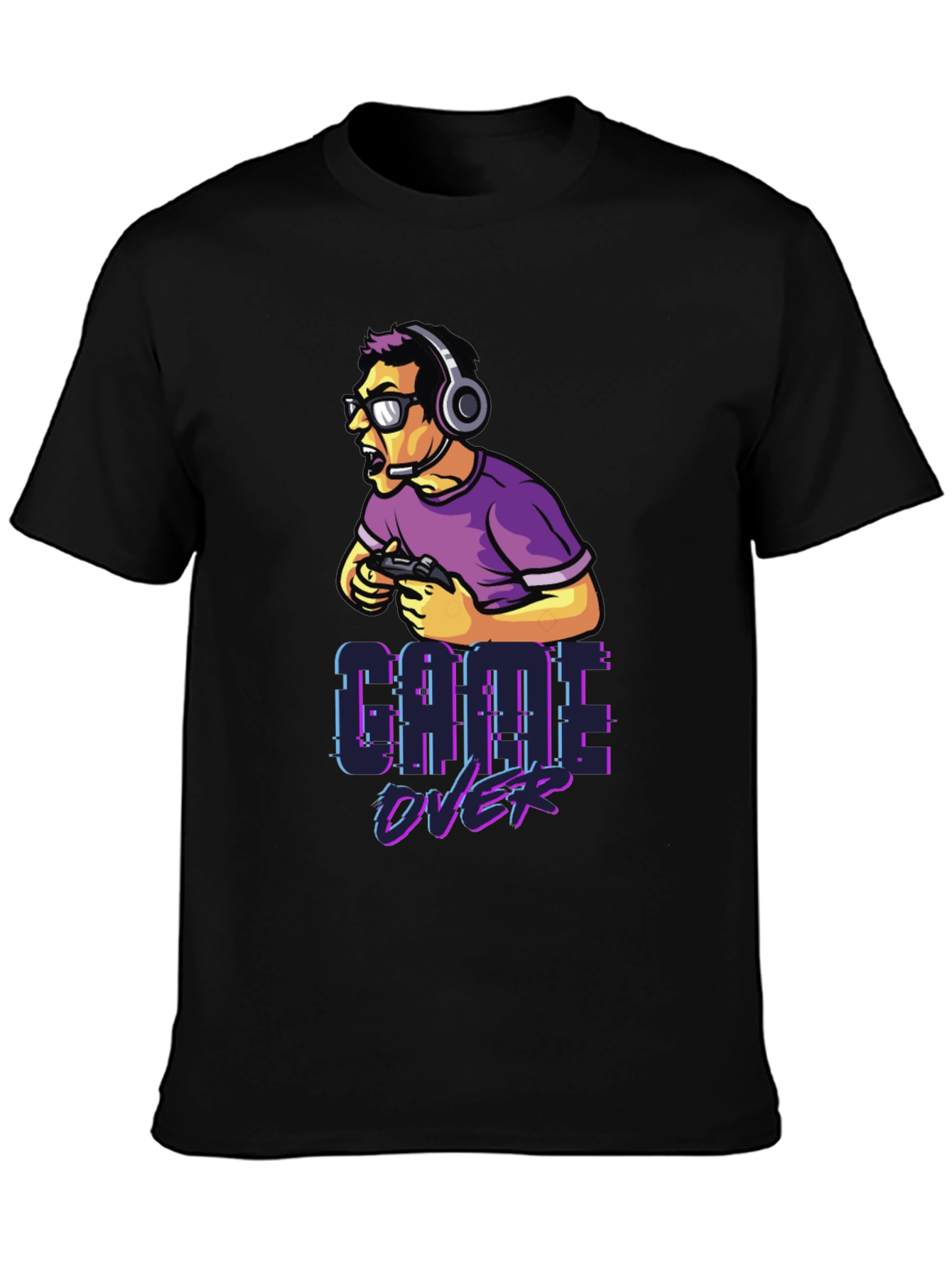 Game Over Gamer T-Shirt - Black